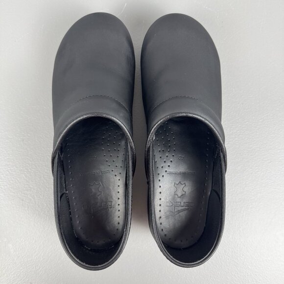 Dansko Professional Clogs Shoes Leather Slip On Black Oiled Womens 42 US 11.5/12 - Picture 6 of 10